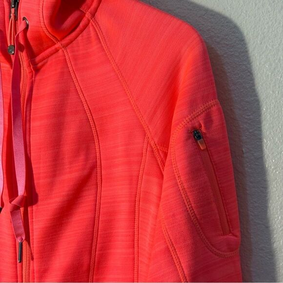 90 Degree By Reflex Hoodie Women’s M Pink Coral Sporty Full zip Pockets. - Picture 4 of 12